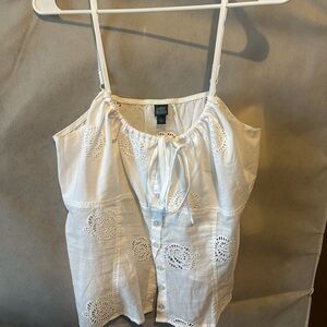 Wild Fable White Eyelet Camisole Top